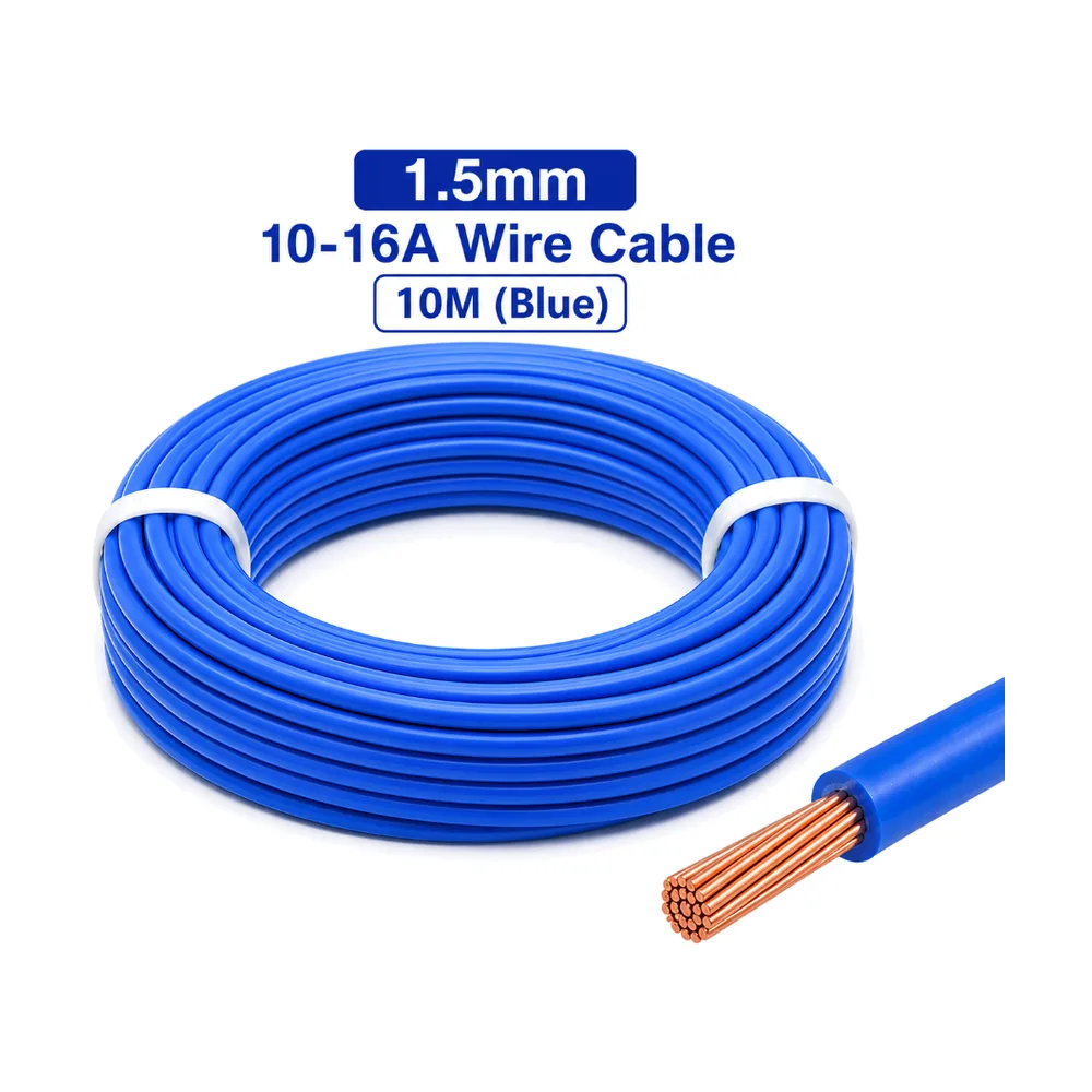 1.5mm 10-16A Wire Cable 10M (Blue)