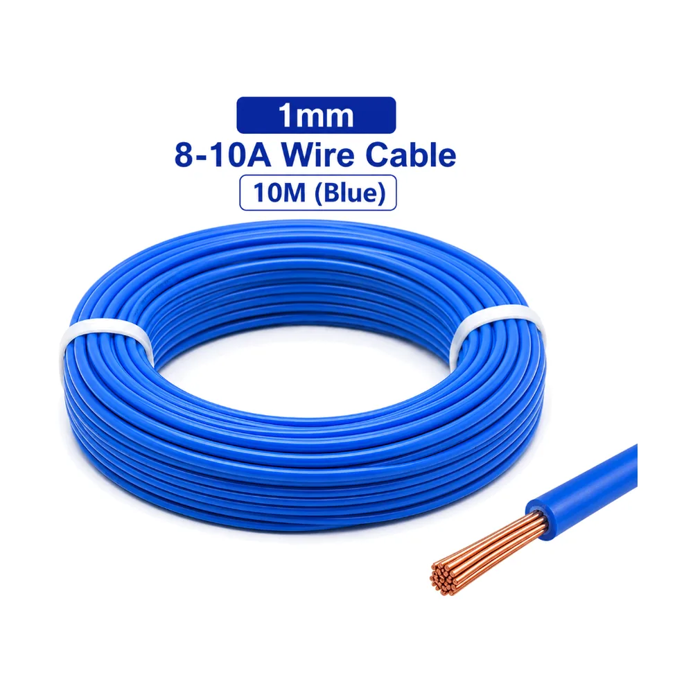1mm 8-10A Wire Cable 10M (Blue)
