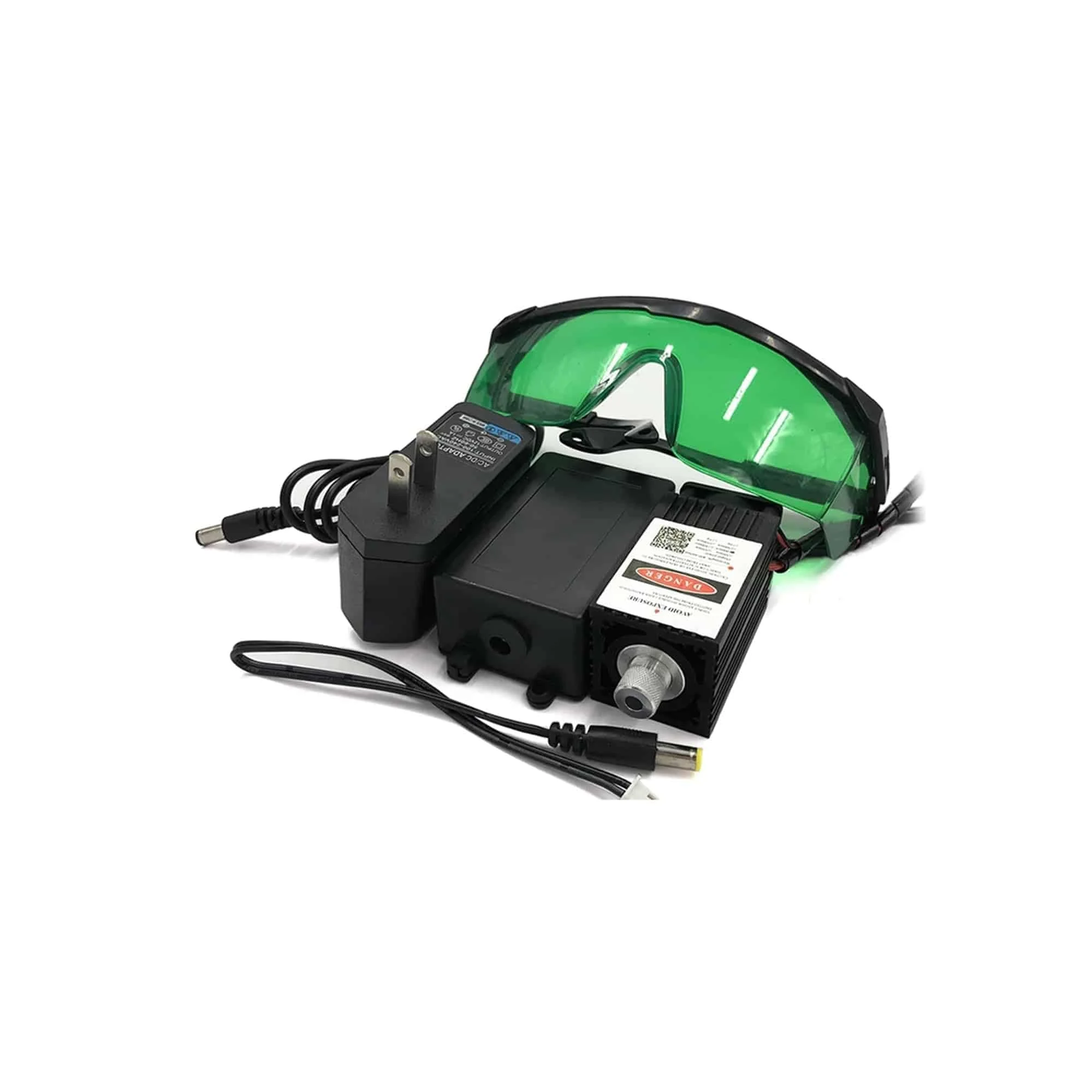 Laser Engraving Machine Parts 12V Blue  Violet Light Laser Module High Power Point Laser Head Adjustable Focus (500mw)