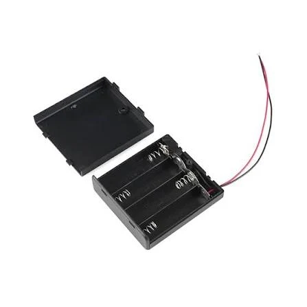 4 x AA Battery Holder Box, With Cover/on-off