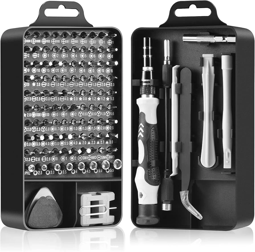 Black 115 in 1 Multi-Purpose Screwdriver Set