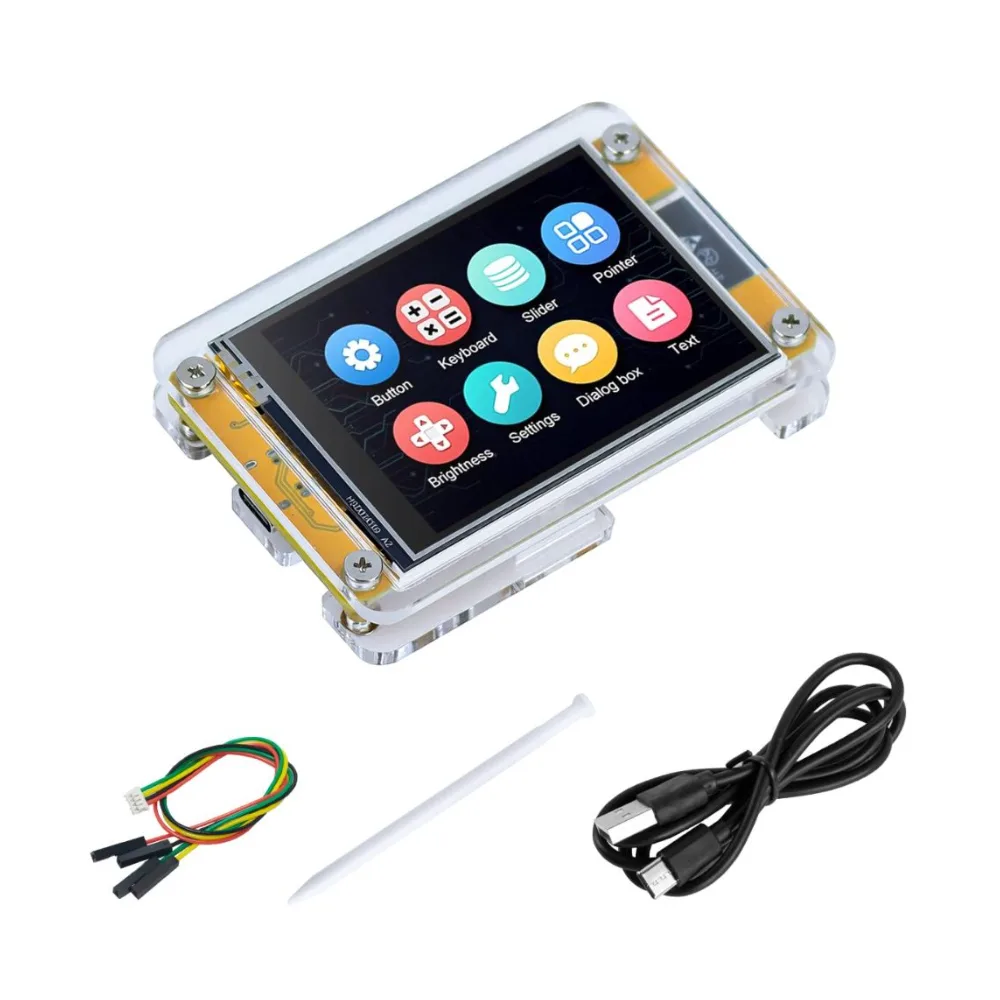 ESP32 LVGL Development Board 2.8inch 240x320 Resistive Touch with Acrylic Case