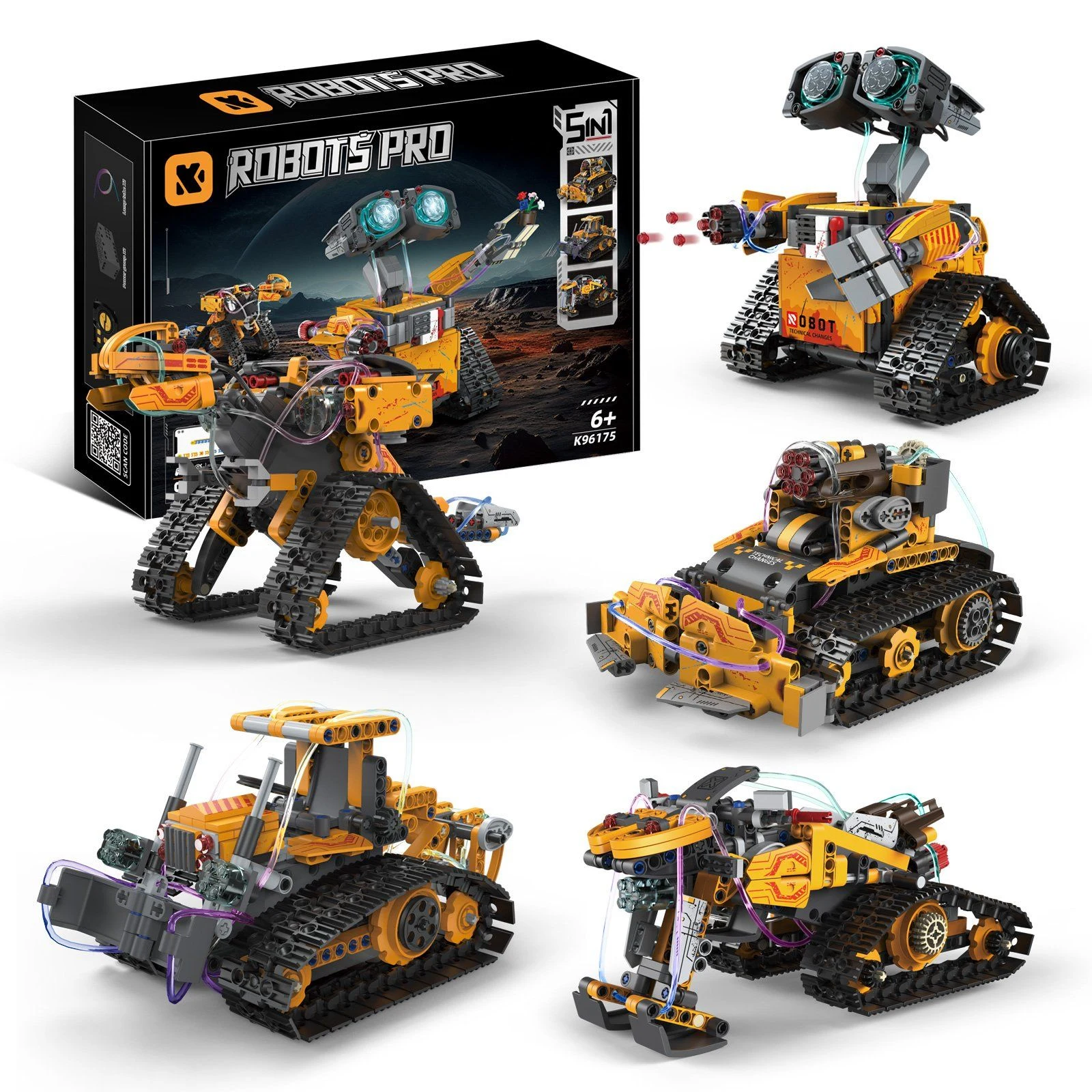 K96175 Robot Building Set  Blocks Kit APP+Remote  Control Programmable STEM Building Toy
