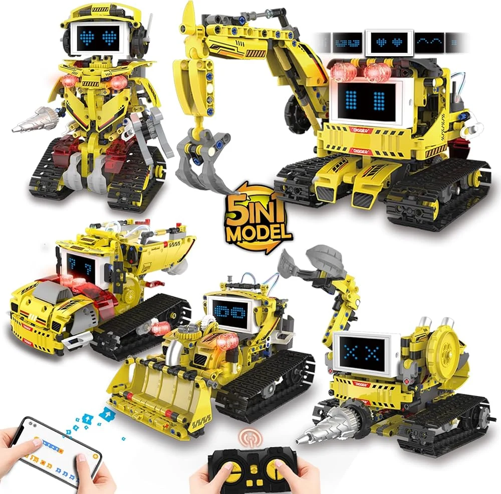K96195 Robot Building Set  Blocks Kit APP+Remote  Control Programmable STEM Building Toy