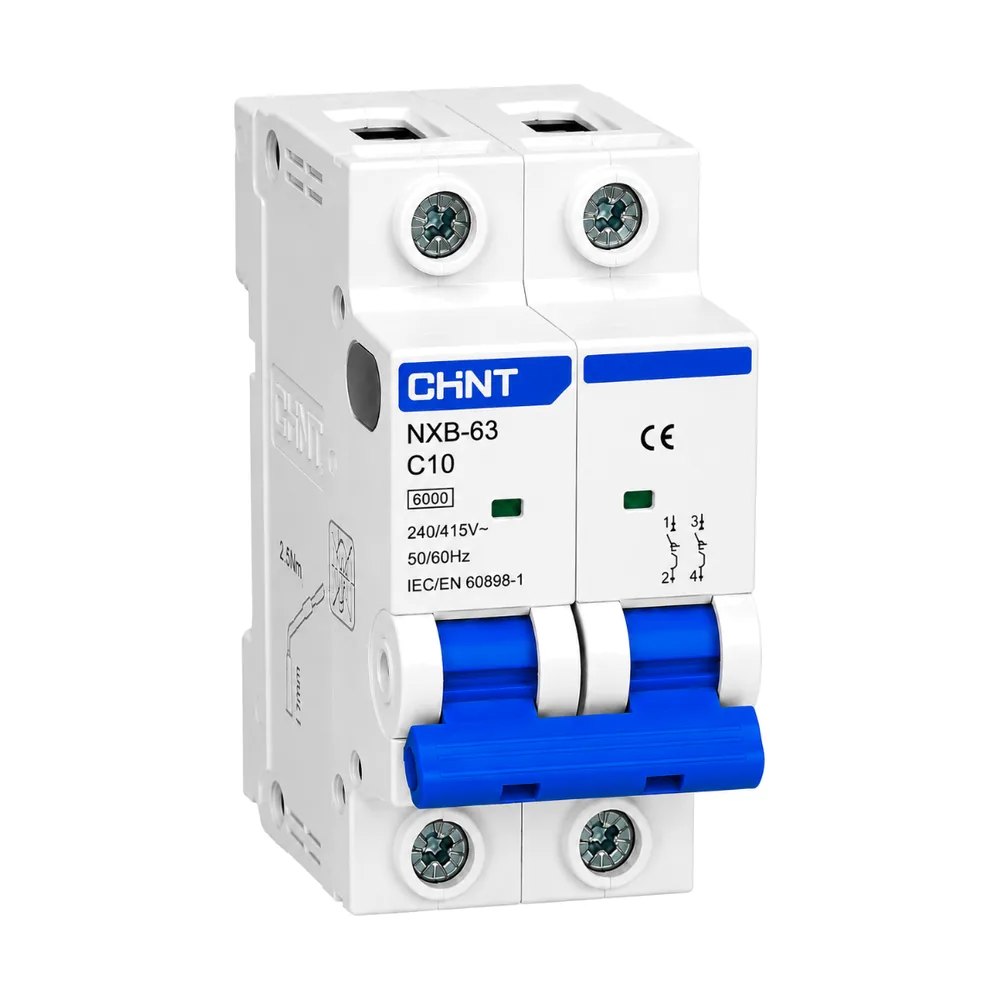 Miniature Circuit Breaker (MCB) 10A 2P 6KA CHINT.webp
