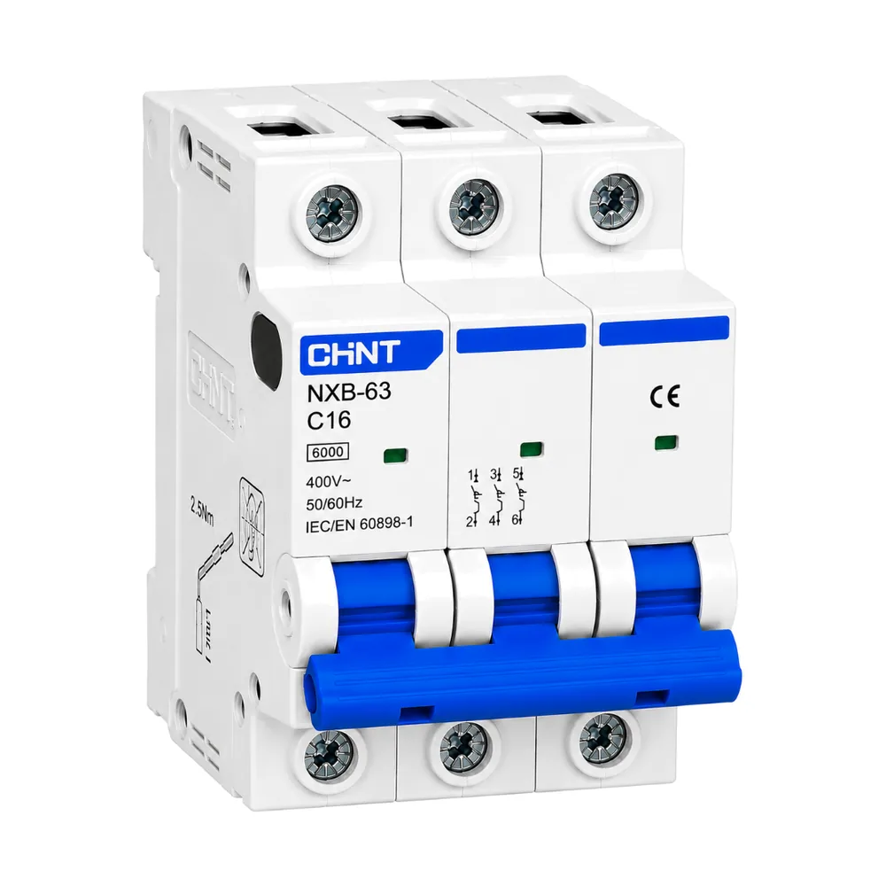 Miniature Circuit Breaker (MCB) 16A 3P 6KA CHINT.webp
