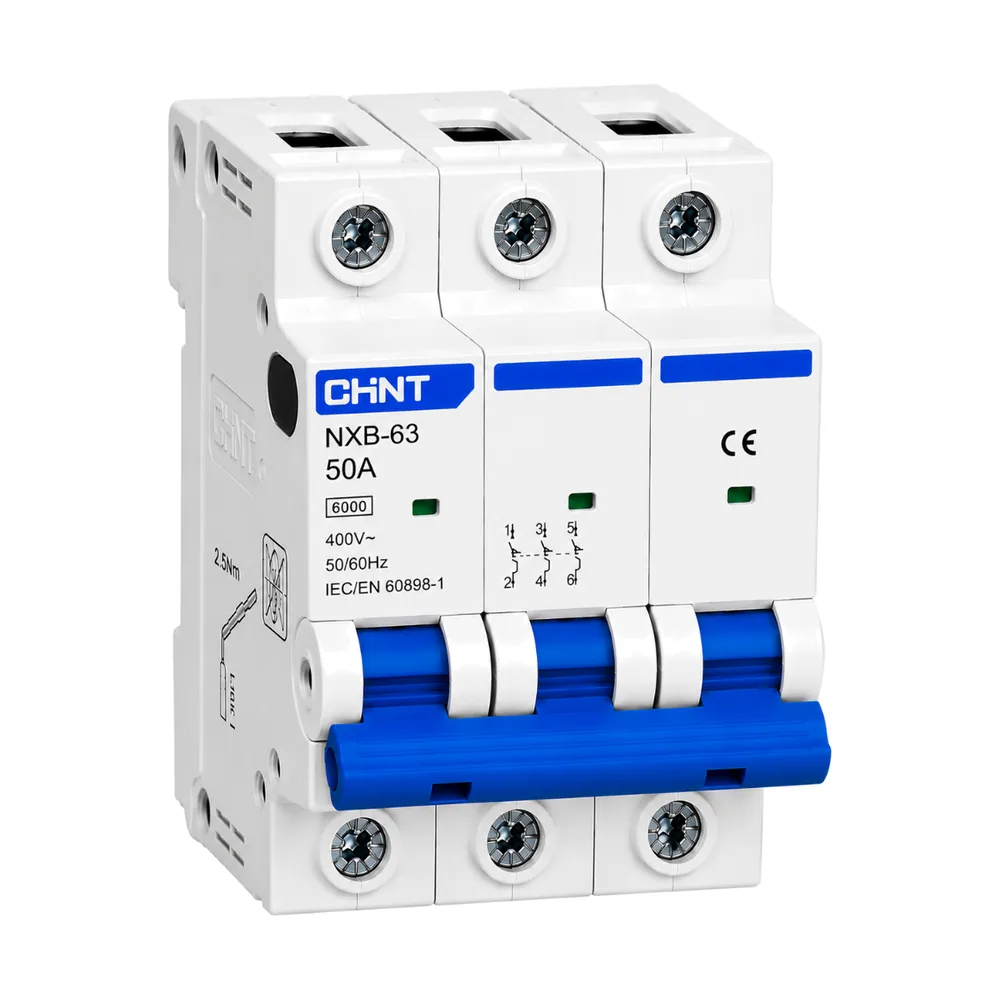Miniature Circuit Breaker (MCB) 50A 3P 6KA CHINT.webp