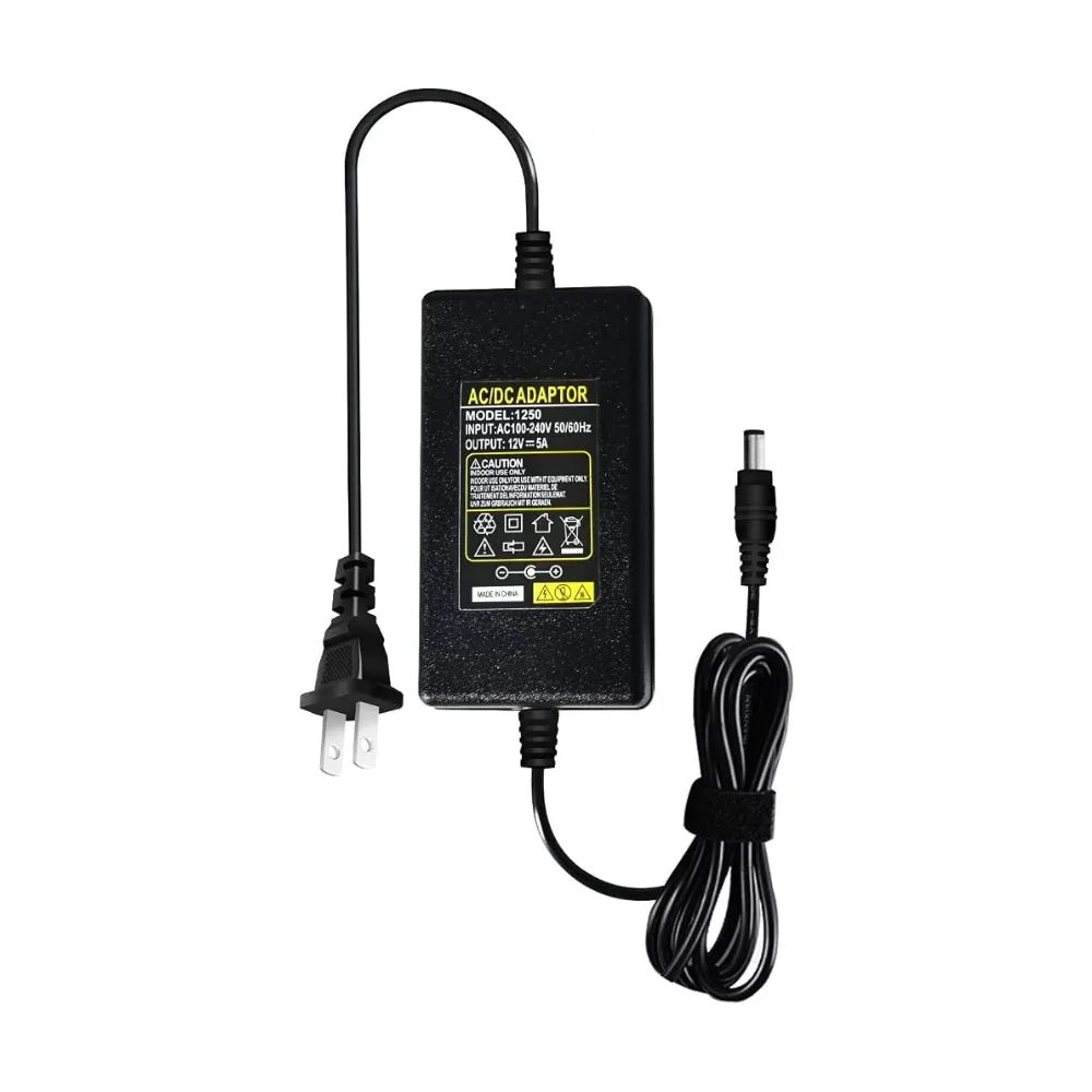 12V 5A Adapter LED Strip Power Supply with 1M Cable.webp