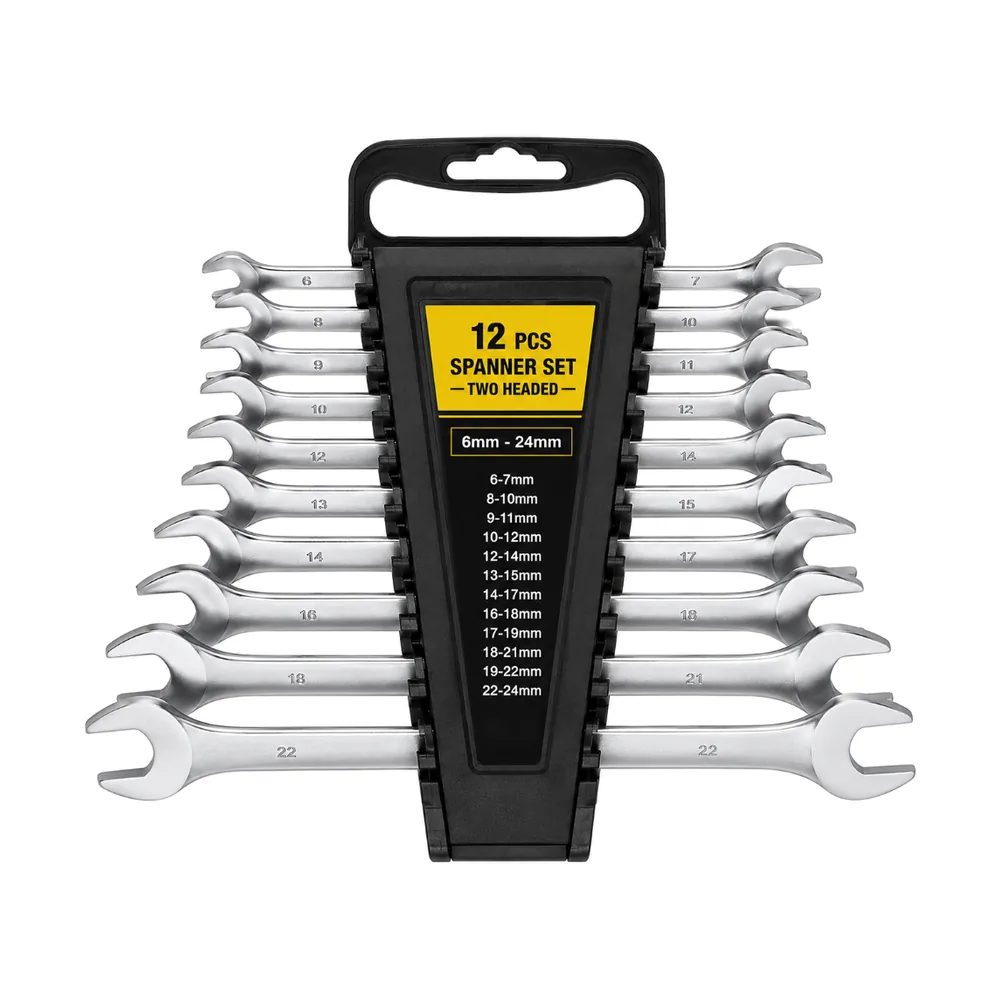 Spanner Set 6mm to 24mm Two Headed 12Pcs (6-7, 8-10, 9-11, 10-12, 12-14, 13-15, 14-17, 16-.webp