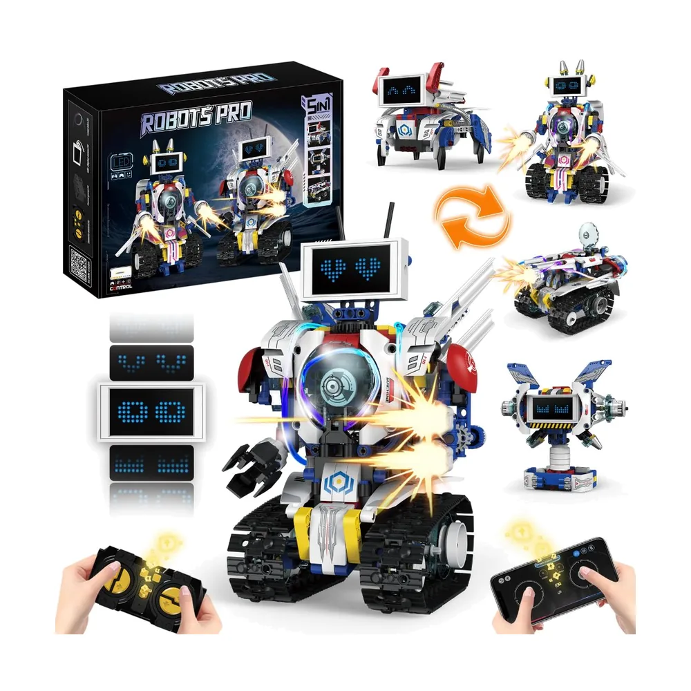 K96164 Robot Building Set Blocks Kit APP + Remote Control Programmable STEM Building Toy