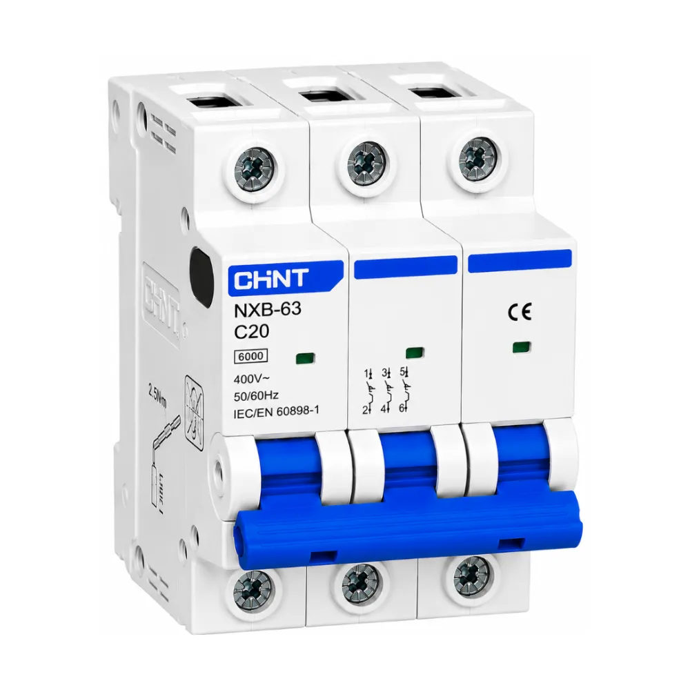 Miniature Circuit Breaker (MCB) 20A 3P 6KA CHINT