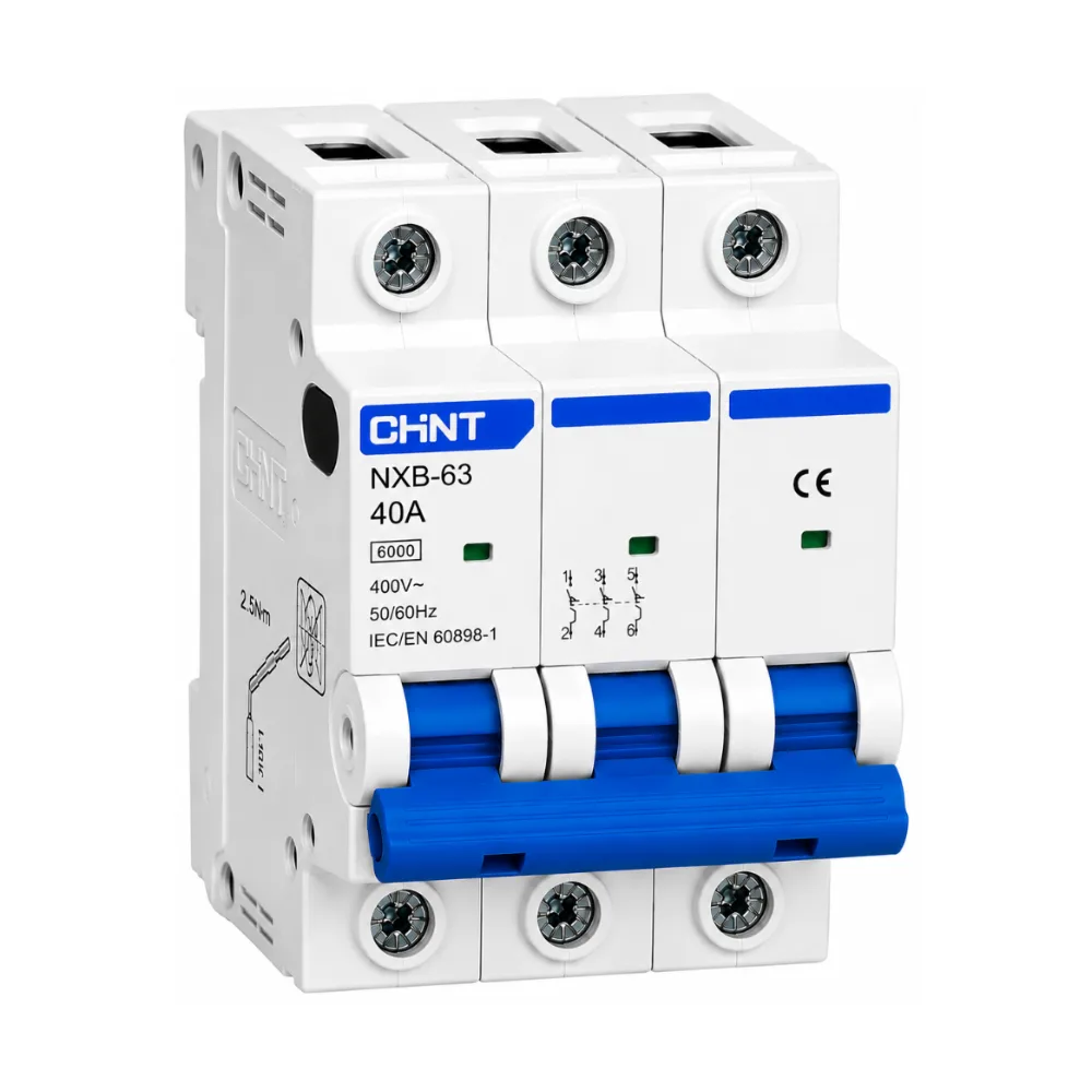 Miniature Circuit Breaker (MCB) 40A 3P 6KA CHINT