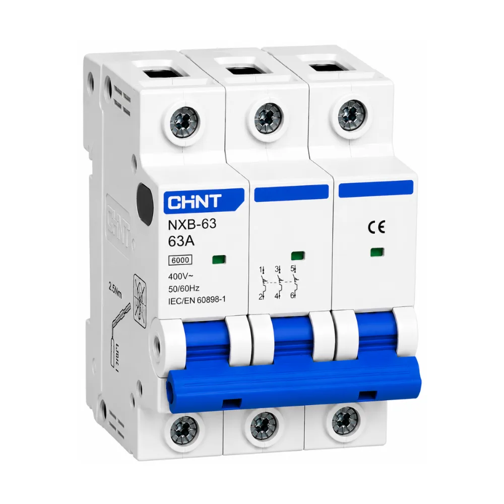 Miniature Circuit Breaker (MCB) 63A 3P 6KA CHINT