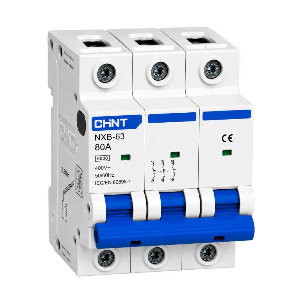 Miniature Circuit Breaker (MCB) 80A 3P 6KA CHINT