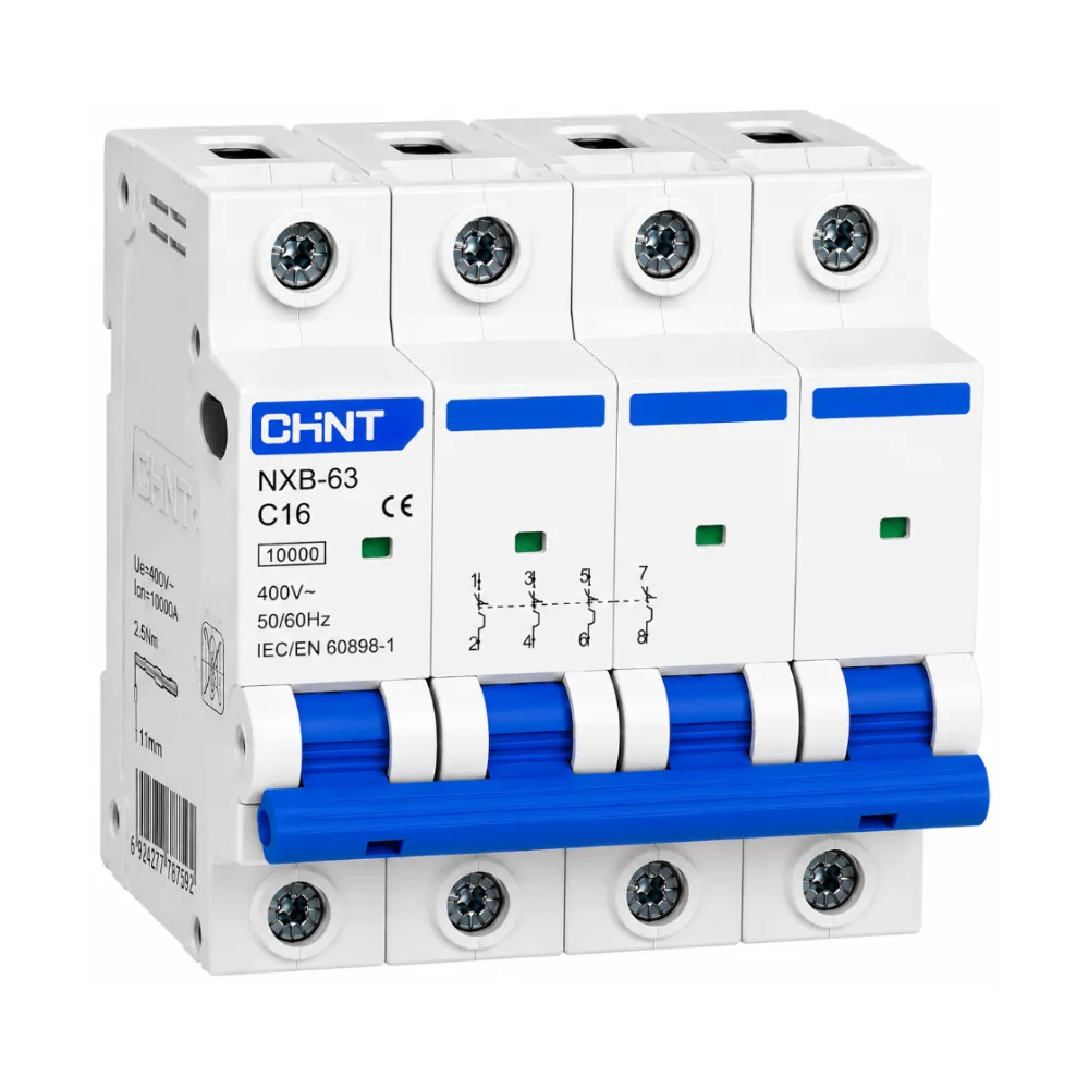Miniature Circuit Breaker (MCB) 16A 4P 10KA CHINT