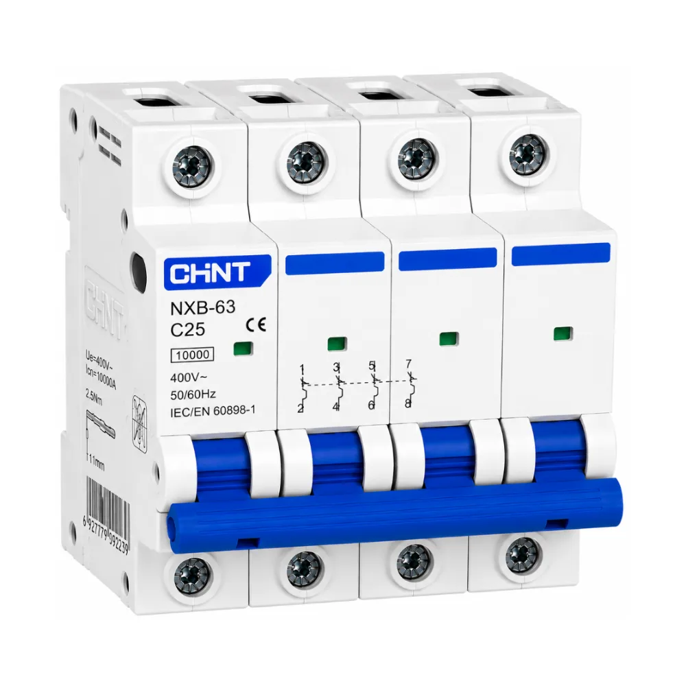 Miniature Circuit Breaker (MCB) 25A 4P 10KA CHINT