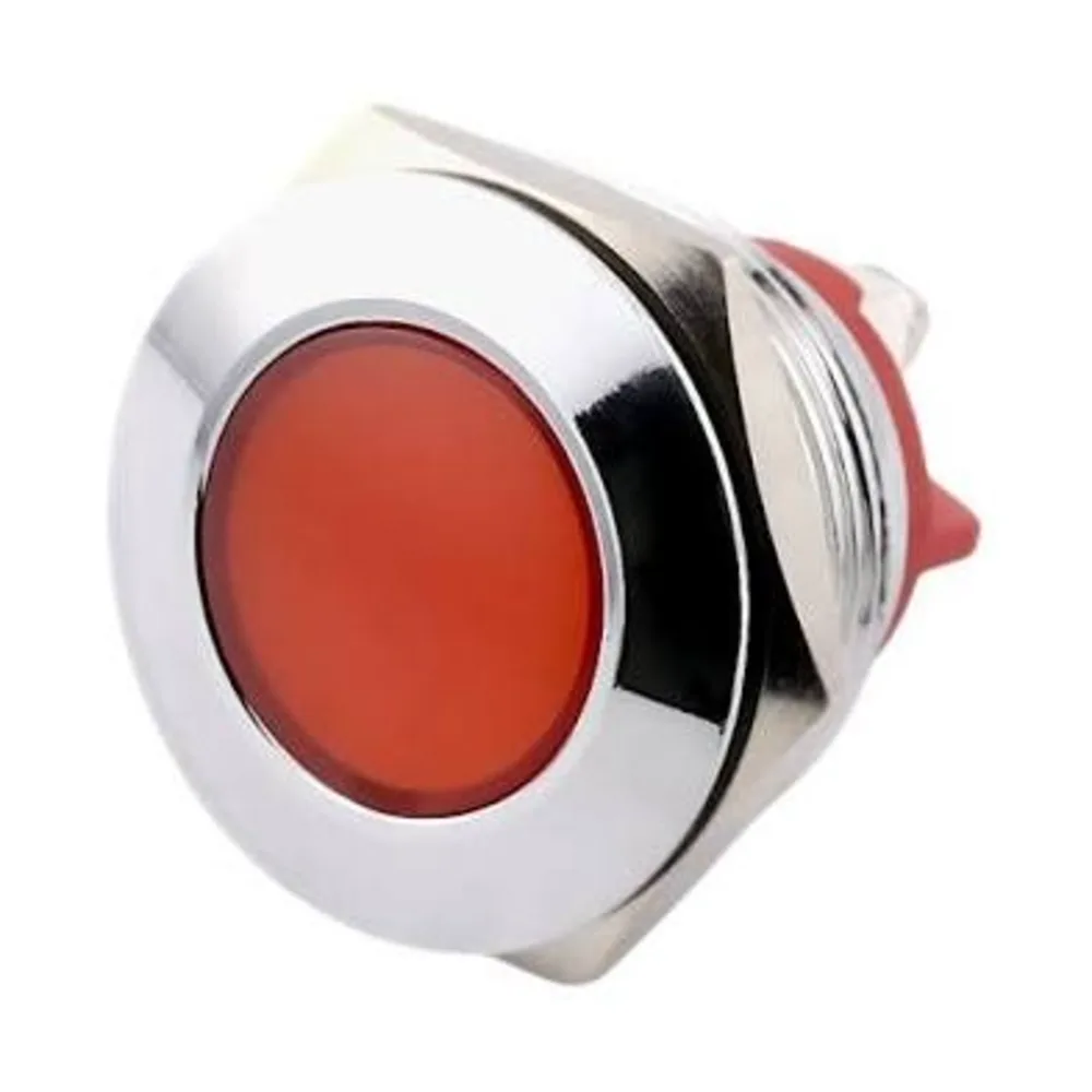 LED Metal Indicator Light Red 220V 22mm