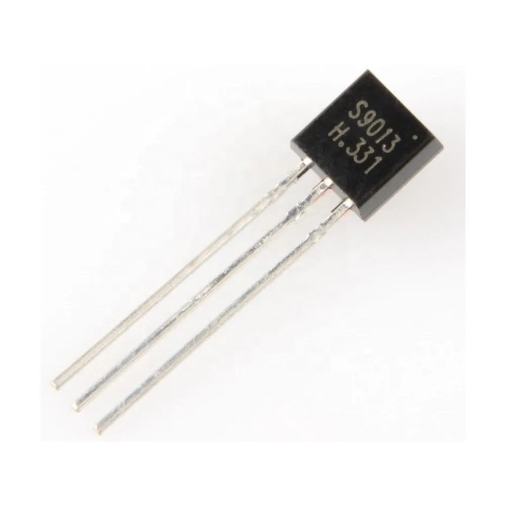 S9013 Common NPN Bipolar Junction Transistor Packed in a TO-92 Case, Featuring a Maximum Collector Current of 500 mA and a Collector-Emitter Voltage of 25 V