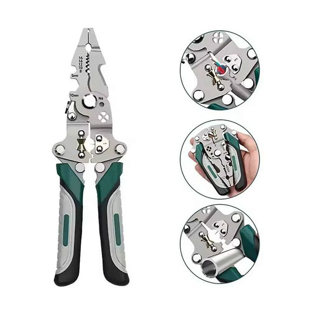 Foldable wire stripper, pulley design multi-function electrician