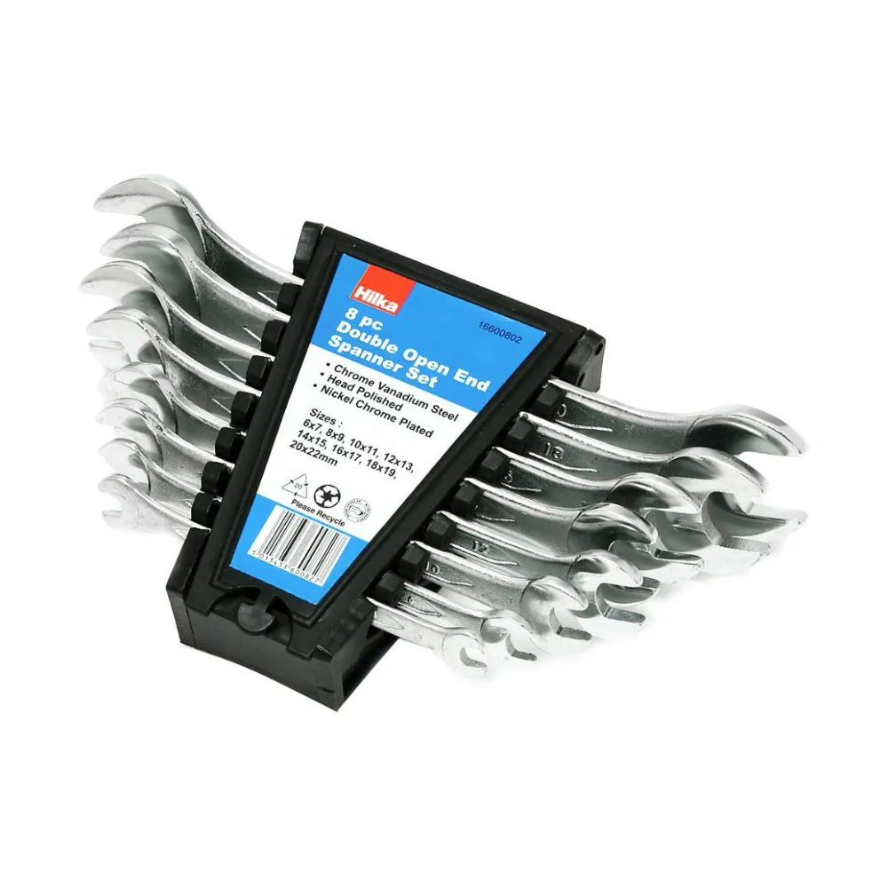 Spanner Set 6mm to 21mm Two Headed 8Pcs (6-7, 8-10, 9-11, 10-12, 12-14, 13-15, 16-18, 18-21)