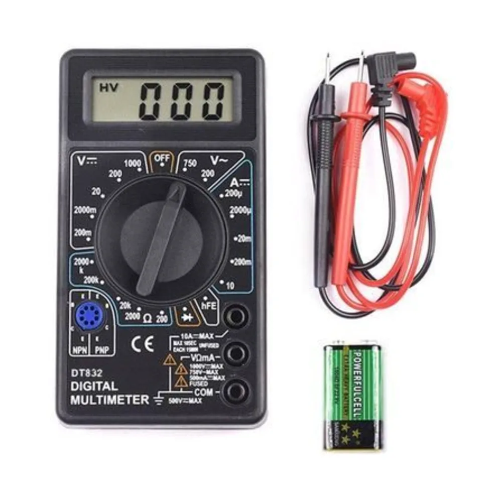 Black DT830B Digital Multimeter