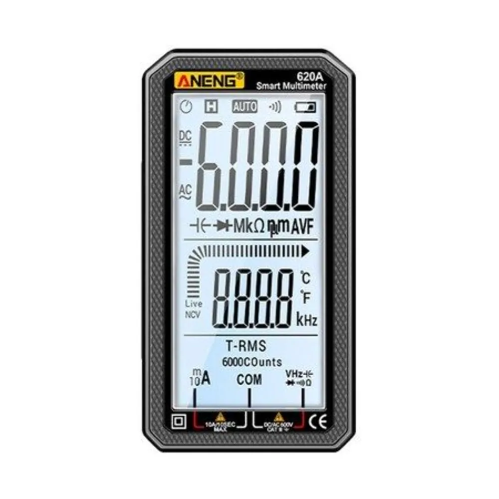 Black ANENG 620A 6000 Counts Digital Smart Multimeter