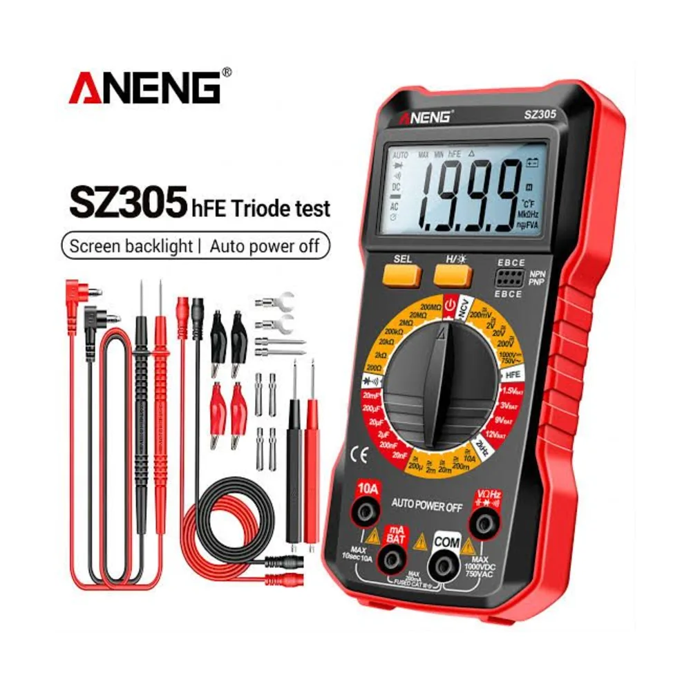 Red ANENG SZ305 High Precision Multifunction Multimeter