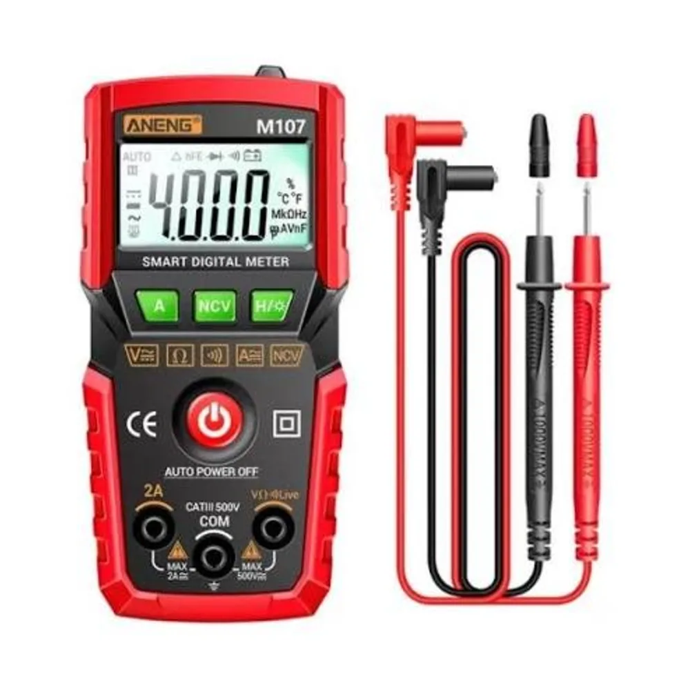 Red ANENG M107 High Precision Multifunction Multimeter